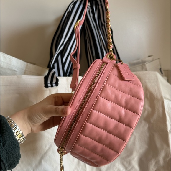 coach pink belt bag